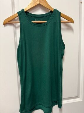 Athleta Breezy Deep Green Athletic Tank Top